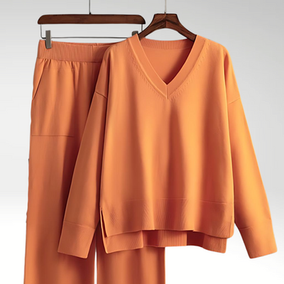 Lenoir™ | Luxe V-Neck Two Piece Set