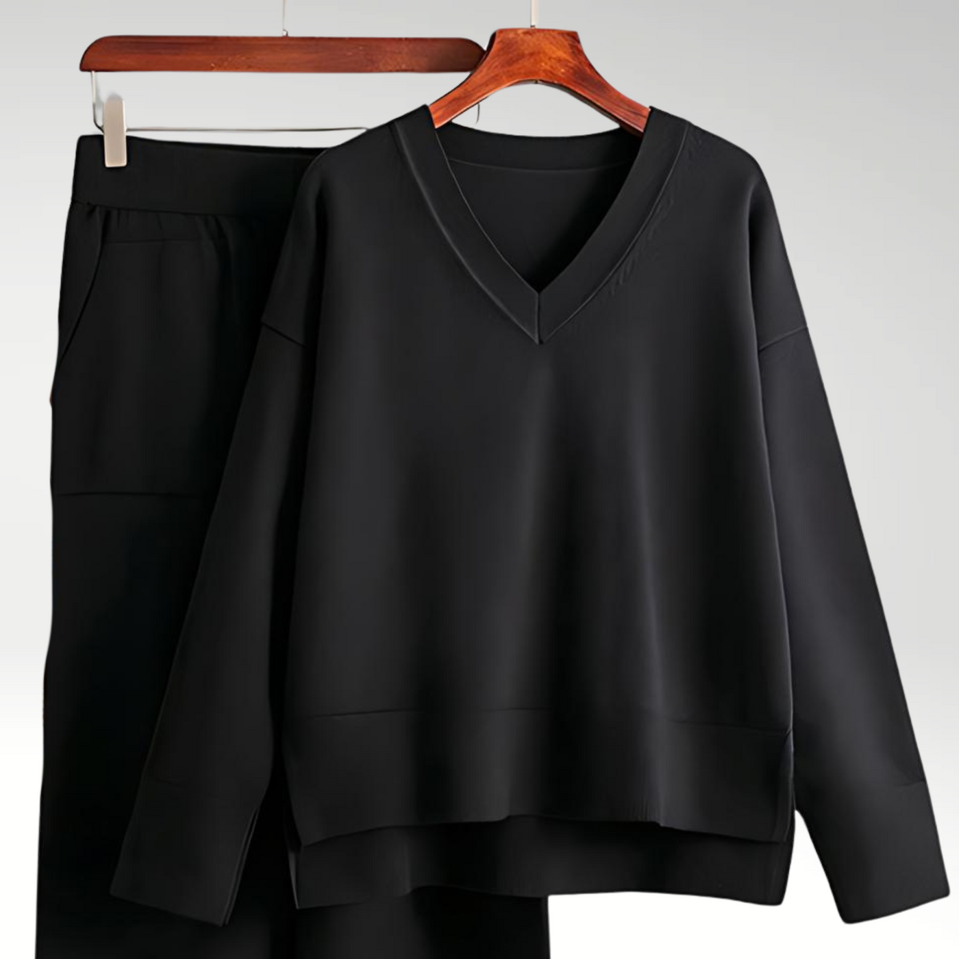 Lenoir™ | Luxe V-Neck Two Piece Set