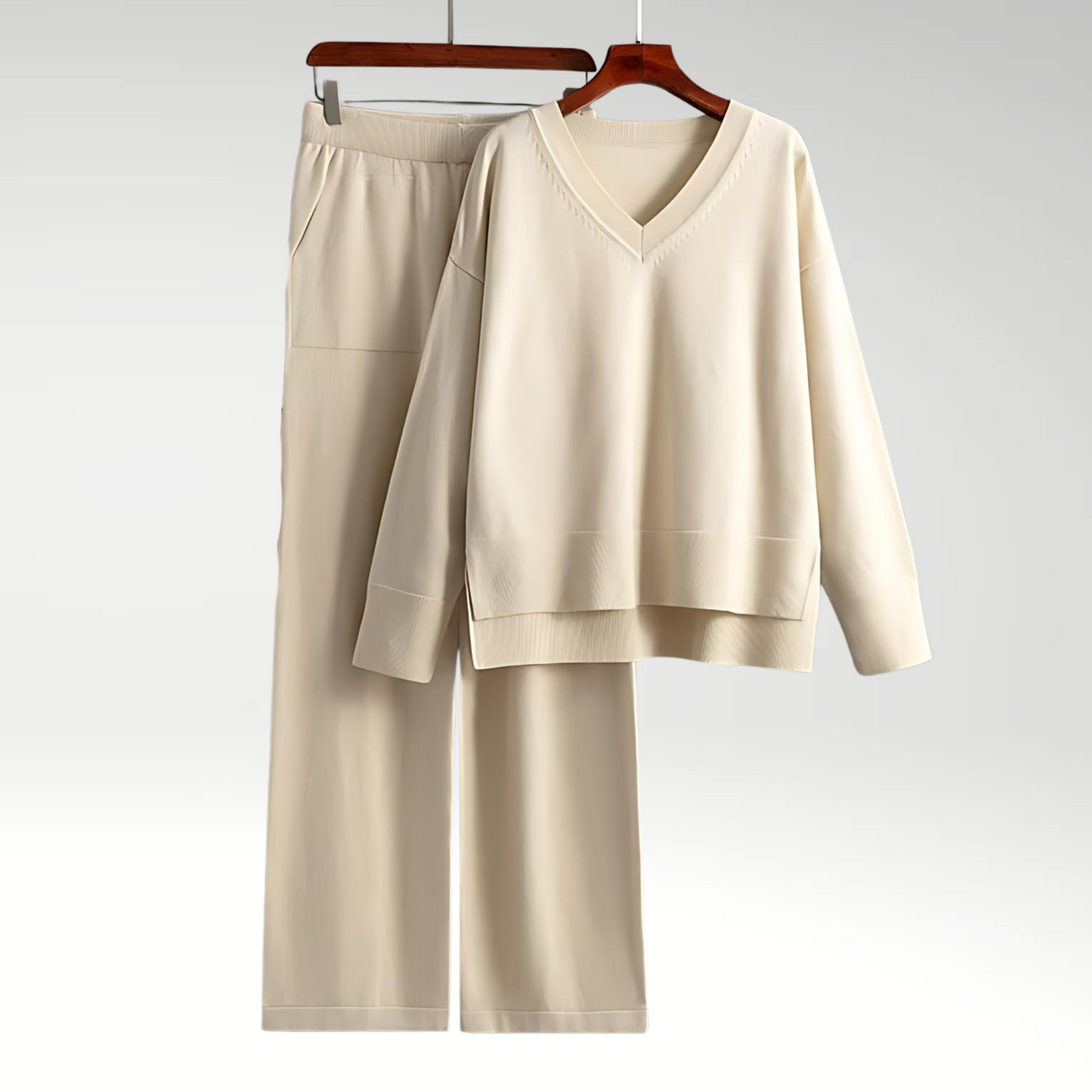 Lenoir™ | Luxe V-Neck Two Piece Set